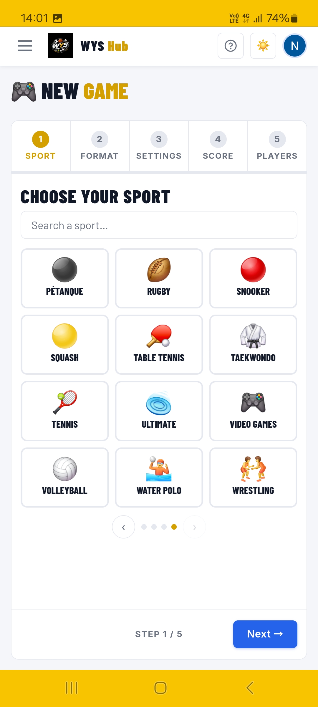 New tournament